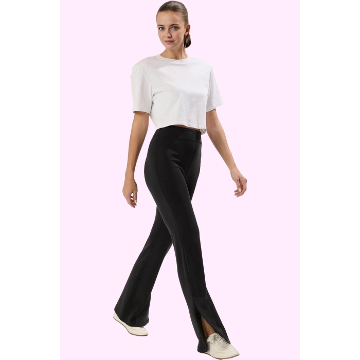 Kadın Slim Fit Yüksek Bel Geniş Paça Pantolon Modal Kumaş Casual Giyim Yaz Aylarının Vazgeçilmezi