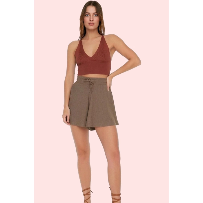 Kadın Straight Kalıp Şort Polyester Rahat Günlük Yaz Stilleri Hafta Sonu Dayanıklı Malzeme