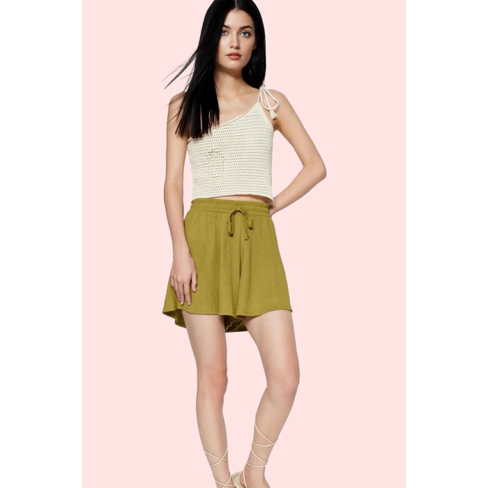 Kadın Straight Kalıp Şort Polyester Rahat Günlük Yaz Stilleri Hafta Sonu Dayanıklı Malzeme