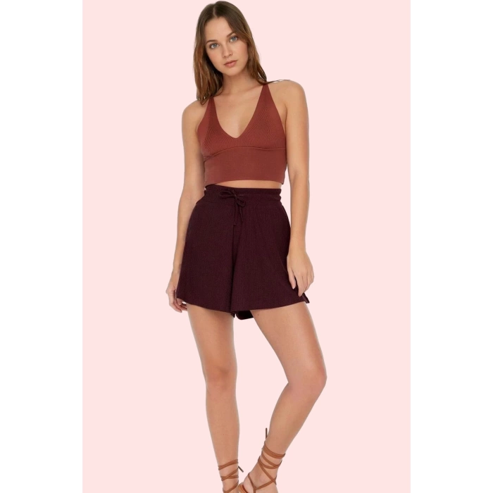 Kadın Straight Kalıp Şort Polyester Rahat Günlük Yaz Stilleri Hafta Sonu Dayanıklı Malzeme