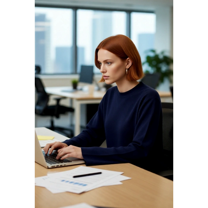 Kadın Sürdürülebilir Akrilik Materyal Regular Kalıp Uzun İspanyol Kol Triko Kazak Kış Modası