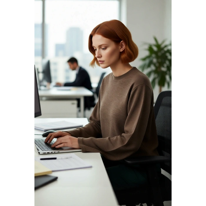 Kadın Sürdürülebilir Akrilik Materyal Regular Kalıp Uzun İspanyol Kol Triko Kazak Kış Modası