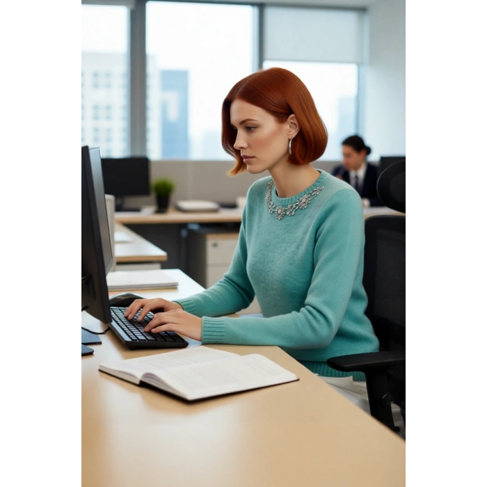 Kadın Taş İşlemeli Bisiklet Yaka Triko İnce Dokulu Regular Kalıp Uzun Kollu Şık Kazak Kaliteli