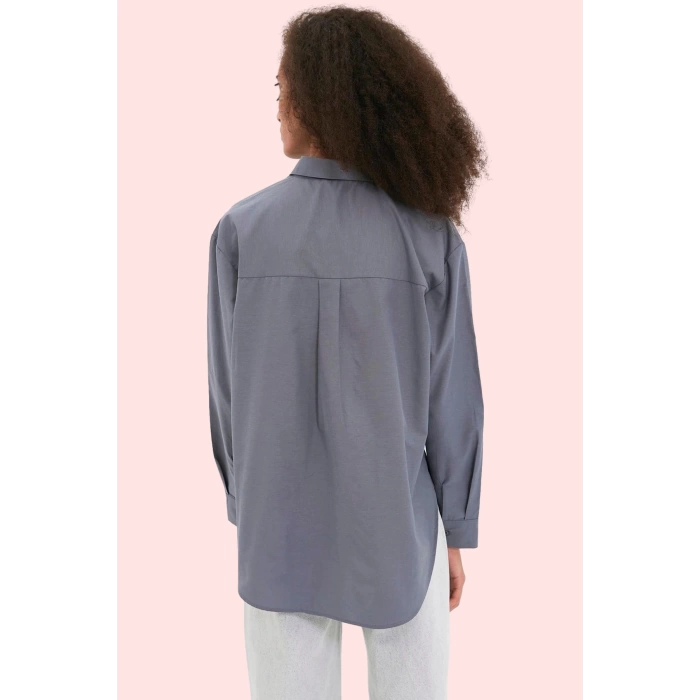 Kadın Terrycotton Kumaş Gömlek Şık Ve Rahat Günlük Stil İçin Hafta Sonu Yaz Aylarının Vazgeçilmezi