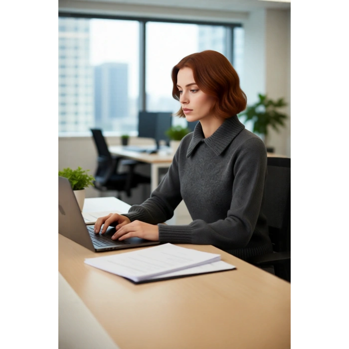 Kadın Triko Kazak Regular Kalıp Polo Yaka Taş Detaylı Uzun Kollu Kışlık Şık Ve Modern Tasarım