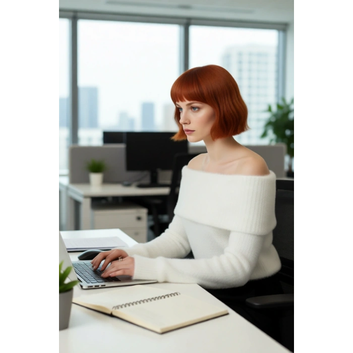 Kadın Tüylü Dokusuyla Ekstra Yumuşak Carmen Yaka Crop Triko Kazak Kış Kombinleri İçin İdeal