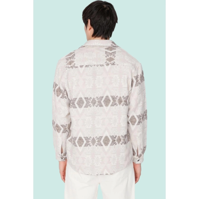 Kadın Unisex Regular Fit Etnik Desenli Oduncu Gömlek Kışlık Casual Tarz Yaz Aylarının Vazgeçilmezi