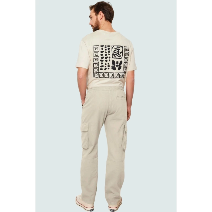 Kadın Unisex Regular Fit Kargo Pantolon Pamuk Gabardin Kumaş Günlük Kullanım Modern Tasarım