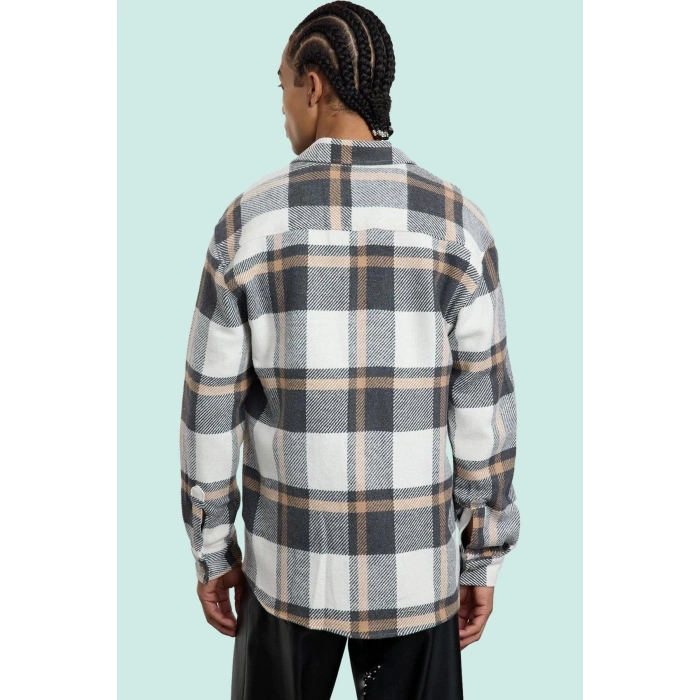 Kadın Unisex Regular Fit Kışlık Kareli Ekose Oduncu Gömlek Basic Siluet Yaz Aylarının Vazgeçilmezi