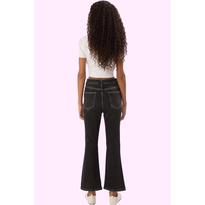 Kadın Uzun Boy Denim Flare Pantolon Rahat Kalıp Günlük Stil Hafta Sonu Yaz Aylarının Vazgeçilmezi