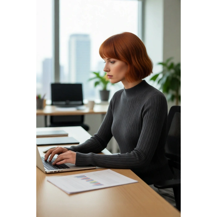 Kadın Uzun Kollu Dik Yaka Fitilli Triko Kazak Fitted Kesim Casual Giyim İçin İdeal Basic Model