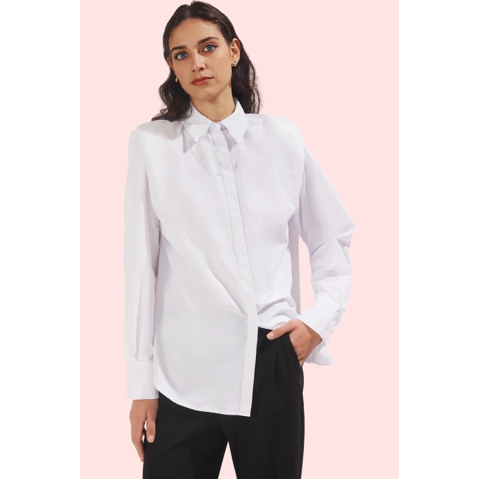Kadın Uzun Kollu Gömlek Günlük Casual Stil Pamuk Rahat Kalıp Hafta Sonu Yaz Aylarının Vazgeçilmezi