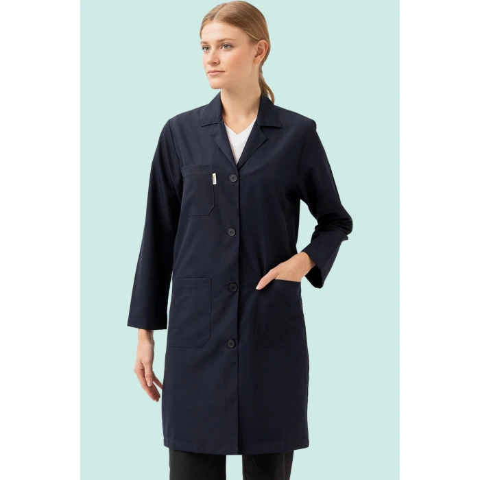 Kadın Uzun Kollu İş Önlüğü OEKOTEX Sertifikalı Vanessa Şık Rahat Cepli Model