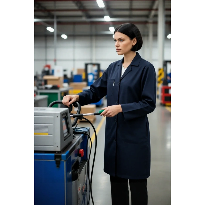 Kadın Uzun Kollu İş Önlüğü OEKOTEX Sertifikalı Vanessa Şık Rahat Cepli Model