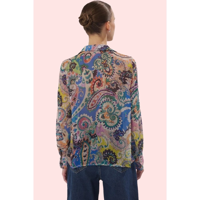 Kadın Uzun Kollu Şifon Gömlek Oversize Kalıp Çok Desen İş Ve Günlük Yaz Aylarının Vazgeçilmezi
