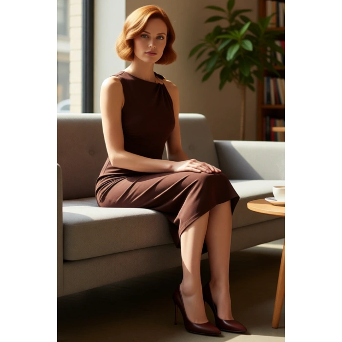 Kadın Vücudu Saran Midi Boy Tek Omuz Asimetrik Yaka Özel Gün Gece Abiye Elbisesi Kaliteli Şık