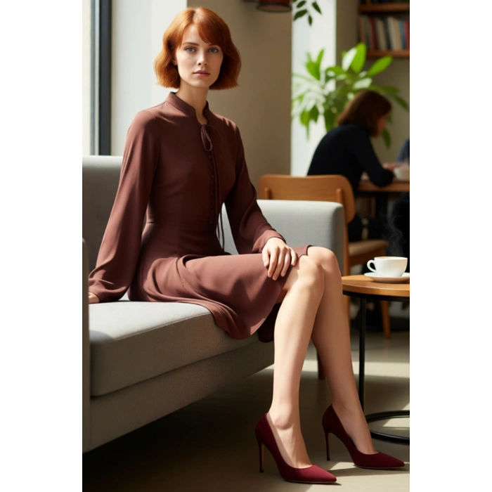 Kadın Yarasa Kol Skater Kesim Bağlama Detaylı Dokuma Mini Elbise Günlük Şıklığınızı Tamamlar