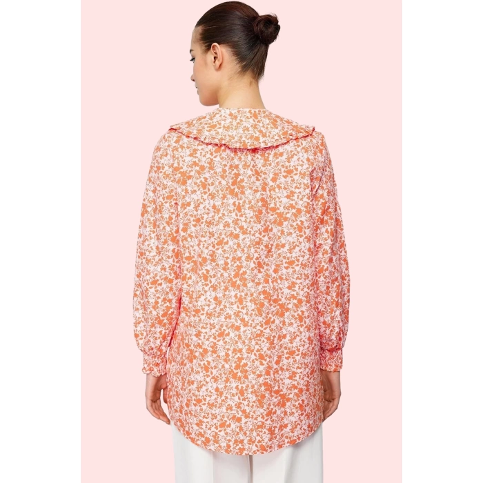 Kadın Yazlık Bebe Yaka Gömlek Polyester Pamuk Rahat Günlük Hafta Sonu Yaz Aylarının Vazgeçilmezi