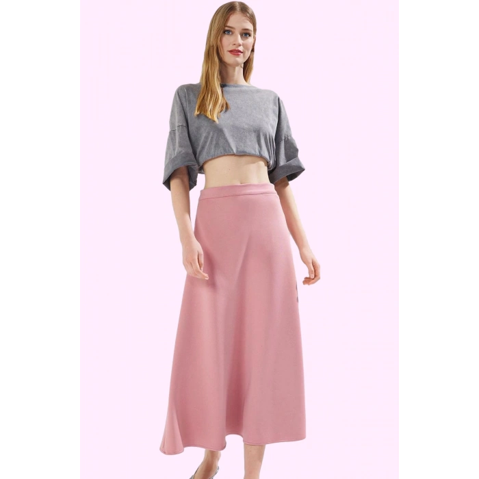 Kadın Yazlık Casual A Line Maxi Etek Yüksek Bel Örme Günlük Kullanım Yaz Aylarının Vazgeçilmezi