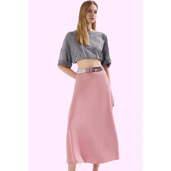 Kadın Yazlık Casual A Line Maxi Etek Yüksek Bel Örme Günlük Kullanım Yaz Aylarının Vazgeçilmezi