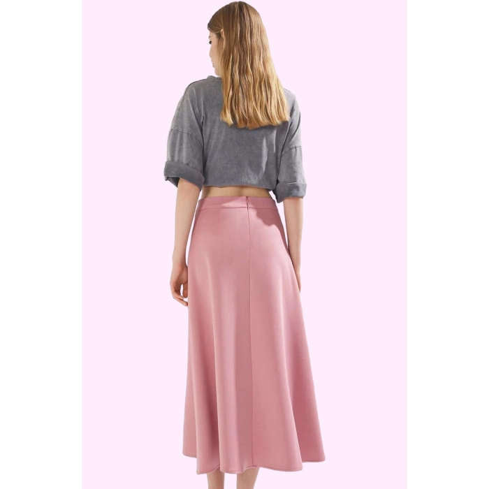 Kadın Yazlık Casual A Line Maxi Etek Yüksek Bel Örme Günlük Kullanım Yaz Aylarının Vazgeçilmezi