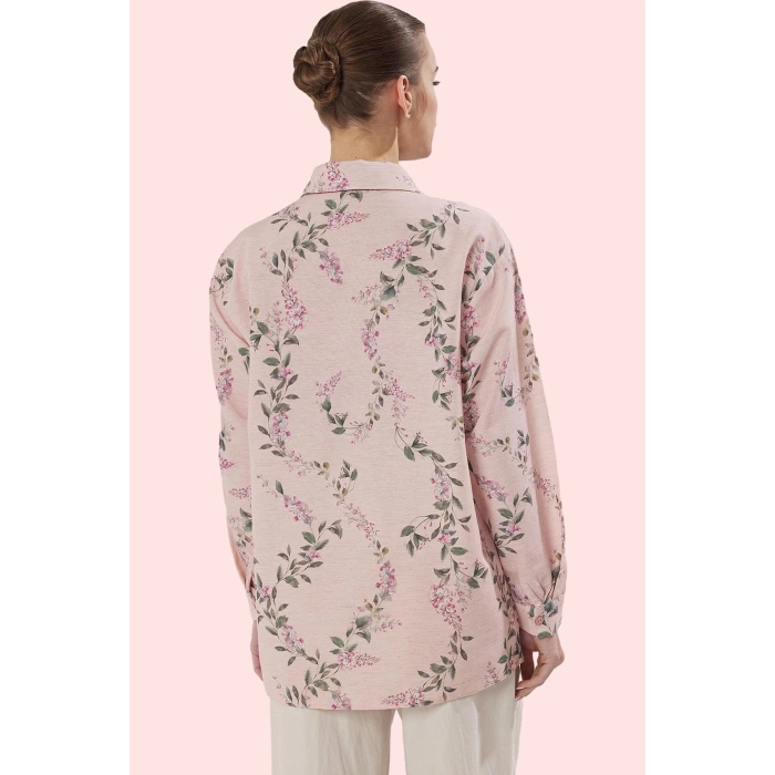 Kadın Yazlık Günlük Kullanım Polyester Dokuma Gömlek Keten Görünümlü Yaz Aylarının Vazgeçilmezi