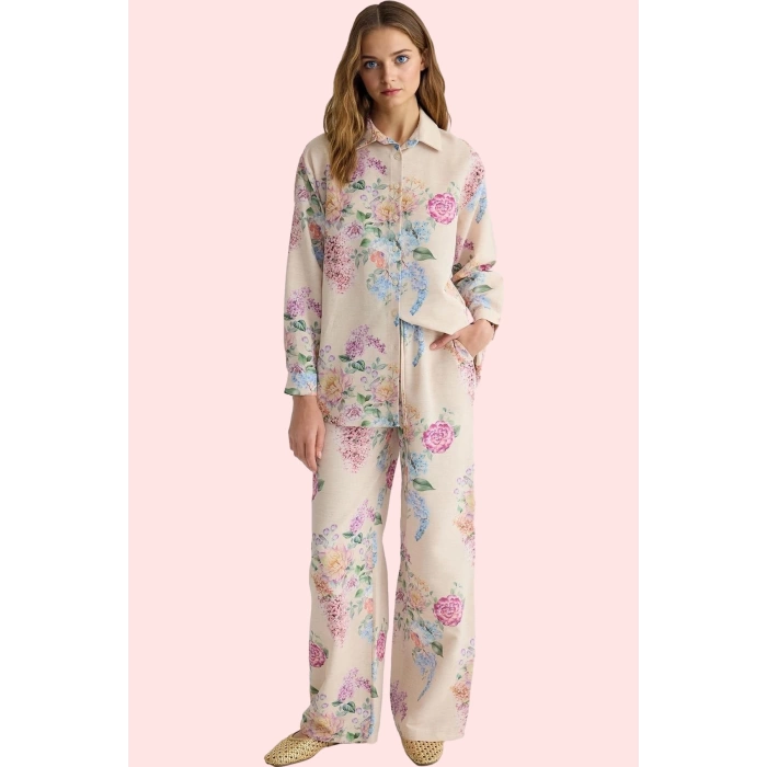 Kadın Yazlık Günlük Kullanım Polyester Dokuma Gömlek Keten Görünümlü Yaz Aylarının Vazgeçilmezi