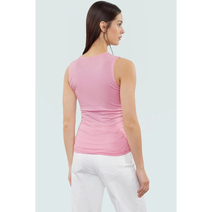 Kadın Yazlık Kolsuz Bluz Pamuklu Rahat Kare Yaka Premium Kalite Modern Stil