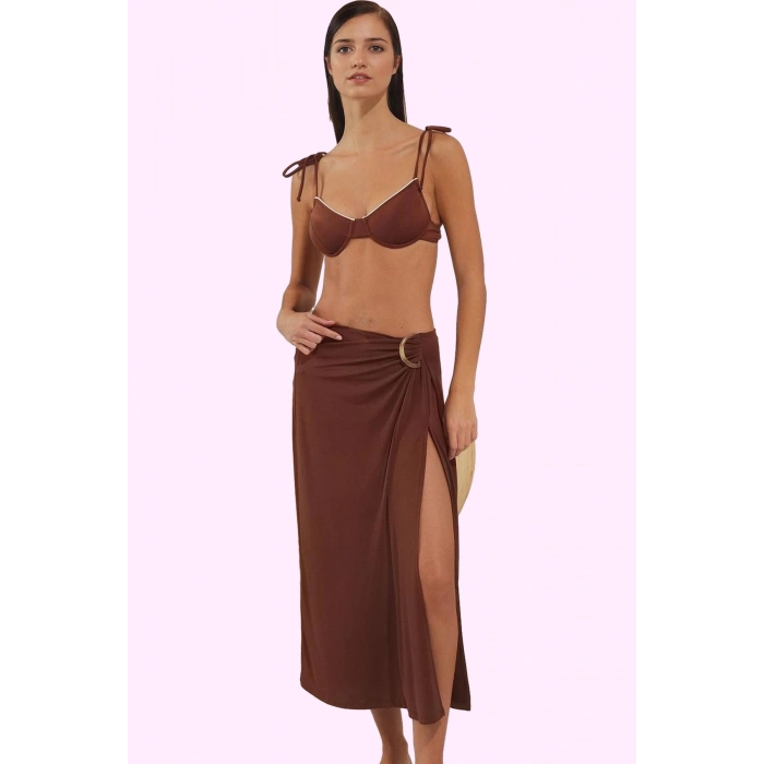 Kadın Yazlık Midi Örme Etek; A line Vücut Oturan Plaj Şıklığı Günlük Kullanım Modern Tasarım