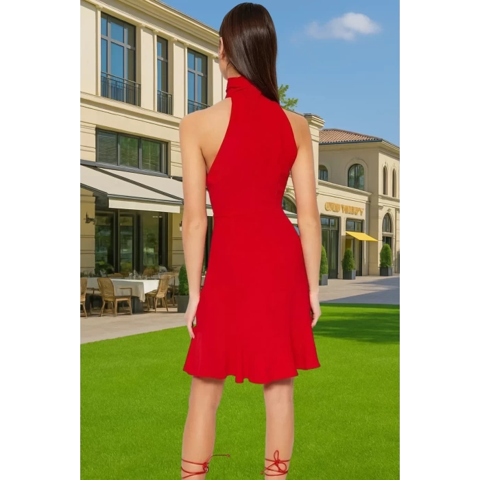 Kadın Yazlık Mini Elbise Astarlı Reglan Kol A Kesim Dokuma Kumaş Özenle Seçilmiş Kaliteli İşçilik