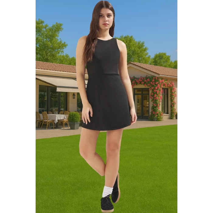 Kadın Yazlık Mini Elbise Polyester Elastan Nefes Alabilir Kumaş Modern Stil Özel Tasarım