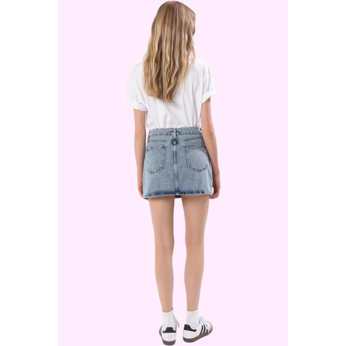 Kadın Yazlık Pamuk Denim Mini Etek; Günlük Casual Stil Hafta Sonu Yaz Aylarının Vazgeçilmezi