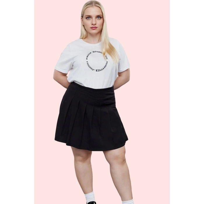 Kadın Yüksek Bel Dar Paça Kısa Şort Etek Polyester Karışımlı Yazlık Yaz Aylarının Vazgeçilmezi