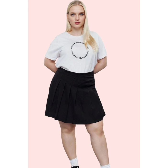 Kadın Yüksek Bel Dar Paça Kısa Şort Etek Polyester Karışımlı Yazlık Yaz Aylarının Vazgeçilmezi