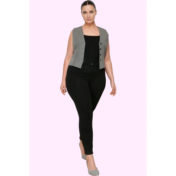 Kadın Yüksek Bel Skinny Pantolon Örme Kumaş Düz Desen Günlük Kullanım Yaz Aylarının Vazgeçilmezi