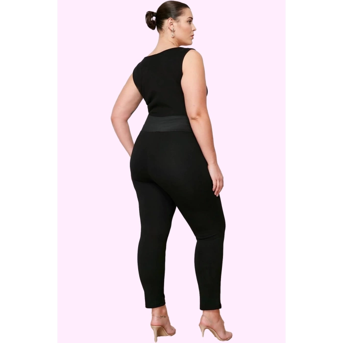 Kadın Yüksek Bel Skinny Pantolon Örme Kumaş Düz Desen Günlük Kullanım Yaz Aylarının Vazgeçilmezi