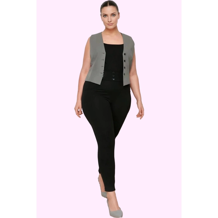 Kadın Yüksek Bel Skinny Pantolon Örme Kumaş Düz Desen Günlük Kullanım Yaz Aylarının Vazgeçilmezi