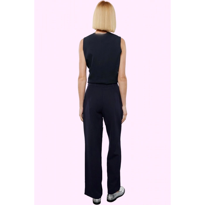 Kadın Yüksek Bel Wide Leg Pantolon Casual Dokuma Kumaş Günlük Hafta Sonu Dayanıklı Malzeme