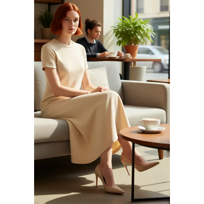 Kadınlar İçin Casual Şık Düz Örme Elbise Shift Kalıbı İle Gün Boyu Rahatlık Ve Konfor Sağlar