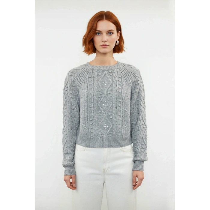 Kadınlar İçin Çift Taraflı Fitilli Saç Örgü Crop Triko Hırka Kışlık Şık Ve Rahat Giyim Kaliteli