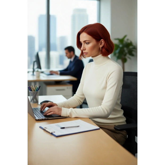 Kadınlar İçin İnce Triko Kumaş Düz Desen Balıkçı Yaka Fitted Kalıp Kışlık Basic Kazak Modeli