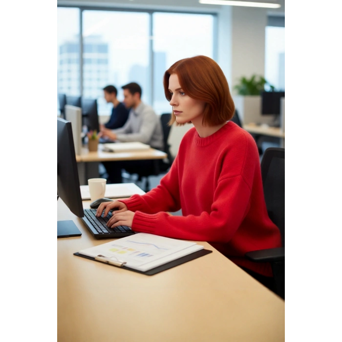 Kadınlar İçin Kışlık Oversize Kahverengi Düz Triko Kazak Düşük Kol Sıcak ve Konforlu Kaliteli