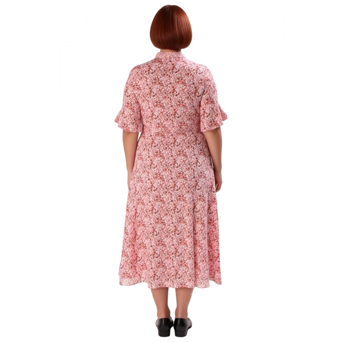 Kadınlar İçin Konforlu A Line Kalıp Dokuma Viskon Maxi Elbise Kuşaklı Gömlek Yaka Tasarım Kaliteli