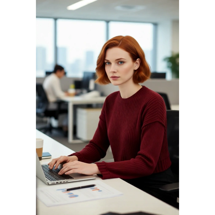 Kadınlar İçin Oversize Crop Bisiklet Yaka Fitilli Uzun Kollu Basic Akrilik Triko Kazak İlkbahar