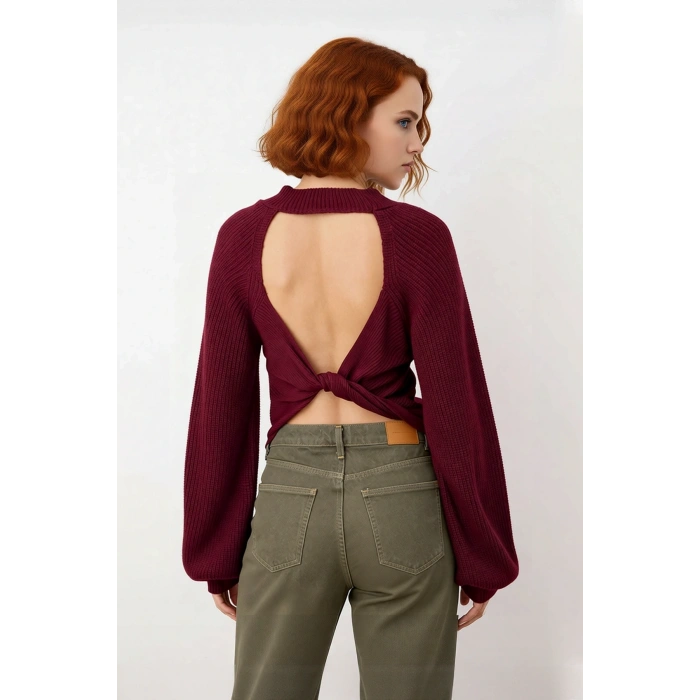 Kadınlara Özel Basic Fitted Akrilik Triko Kazak Dik Yaka Uzun Kollu Rahat Kış Şıklığı Sunar