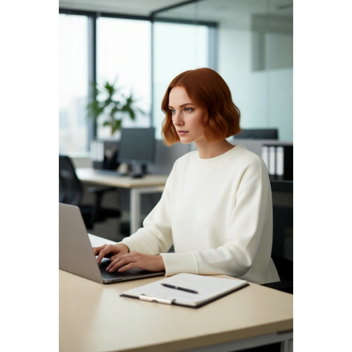 Kadınlara Özel Boxy Kesim Düz Desenli Bisiklet Yaka Triko Kazak Soğuk Havalarda İdeal Seçim
