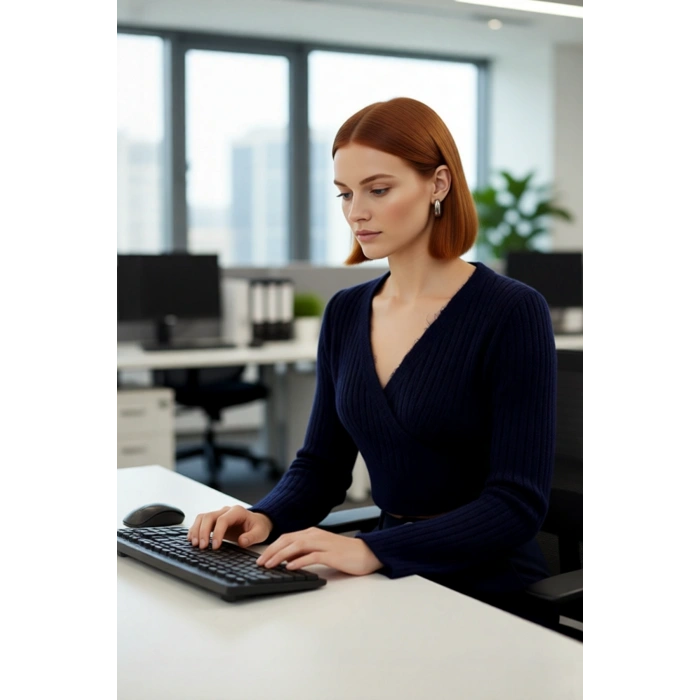 Kadınlara Özel Fitilli Kruvaze Crop Triko Kazak Serin Havalarda Şıklığı ve Konforu Bir Arada Sunar