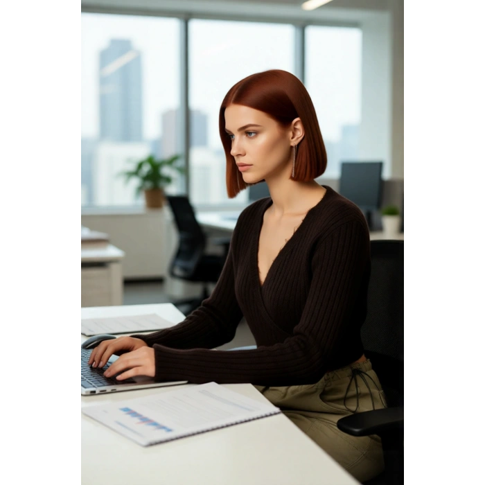 Kadınlara Özel Fitilli Kruvaze Crop Triko Kazak Serin Havalarda Şıklığı ve Konforu Bir Arada Sunar