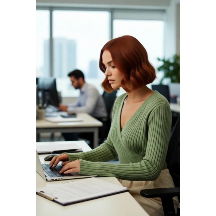 Kadınlara Özel Fitilli Kruvaze Crop Triko Kazak Serin Havalarda Şıklığı ve Konforu Bir Arada Sunar