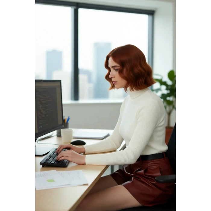 Kadınlara Özel Fitted Balıkçı Yaka Uzun Kollu Basic Triko Kazak Kış Günleri İçin İdeal Akrilik